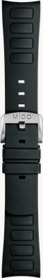 MIDO Multifort TV Black Rubber Strap - Stainless Steel Pin Buckle M603018741