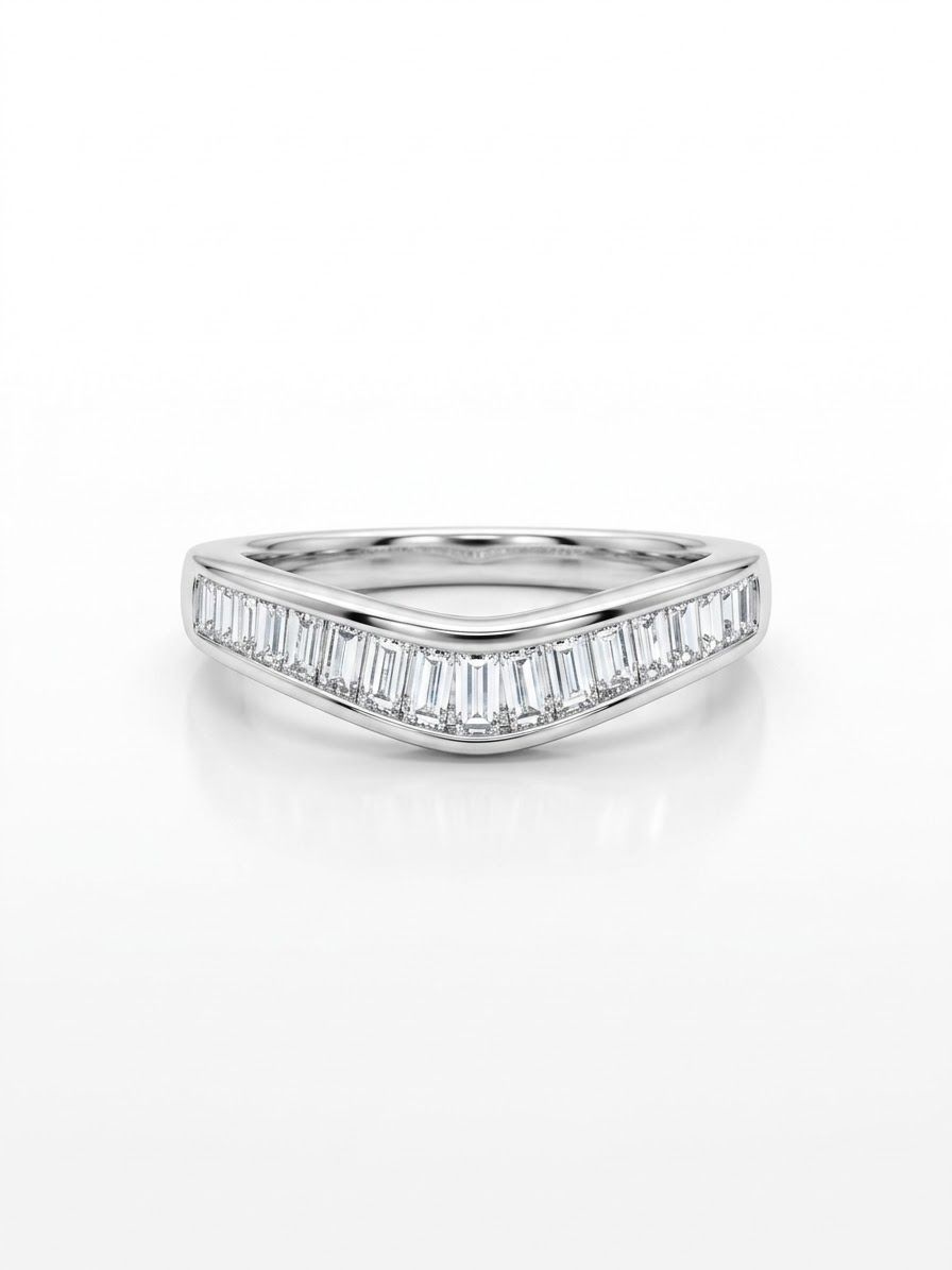 James Moore & Co 0.50ct Baguette Diamonds 10ct White Gold Jewellery
