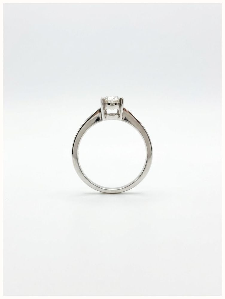 0.49ct Pear Natural Diamond 18ct White Gold Solitaire Ring FCD00402 - 备用视图 3