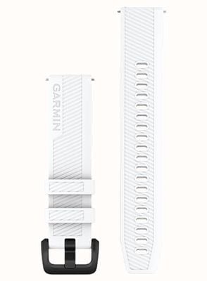 Garmin Cinturino a sgancio rapido (20 mm) in silicone bianco / hardware in acciaio inossidabile nero - solo cinturino 010-13076-02