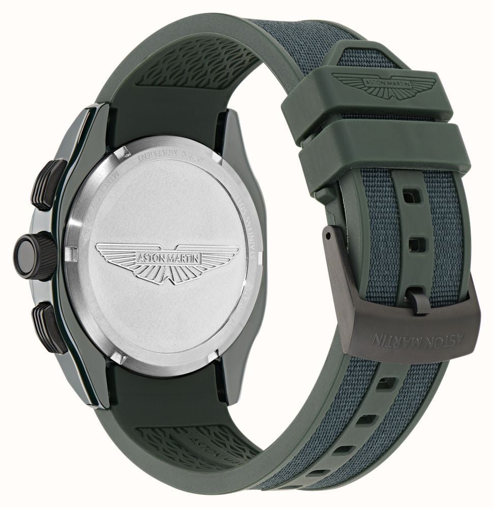 Aston Martin Thrill CRT Quartz Chronograph (42mm) Bertelli Green Dial / Bertelli Green Flex Strap MTRC2F602 - 备用视图 3