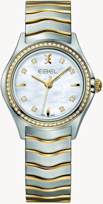 EBEL Wave lady - Cadran nacre 66 diamants (30 mm) / Or 18 carats et acier inoxydable 1216351