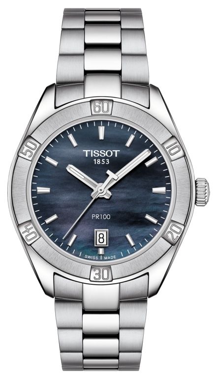 Tissot Femme pr 100 sport chic 36mm bleu acier inoxydable montre