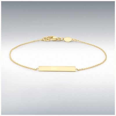 IBB 9ct Yellow Gold Bar Bracelet 18cm-19cm 1.29.4602
