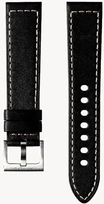 Hamilton Straps Pasek skórzany w kolorze khaki field black - 20 mm (tylko pasek) H690704110