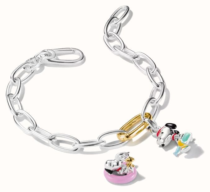 Thomas Sabo Peanuts Charm Snoopy with Woodstock in swim ring – Original 2244-427-7 - vista alternativa 3