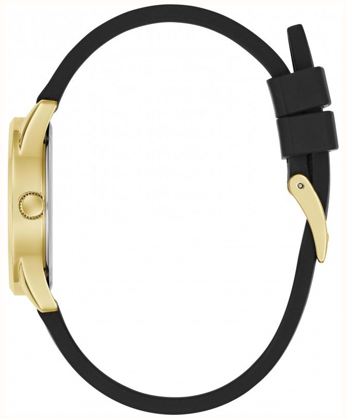Guess Women's Celestial G Black Sunray Dial Black Silicone Strap GW1109L2 - vista alternativa 4