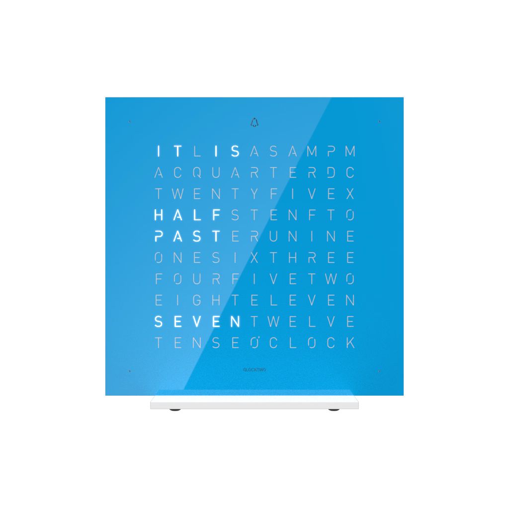QLOCKTWO EARTH 13.5 PURE EDITION BLUE CANDY (English) Watch-image-174912