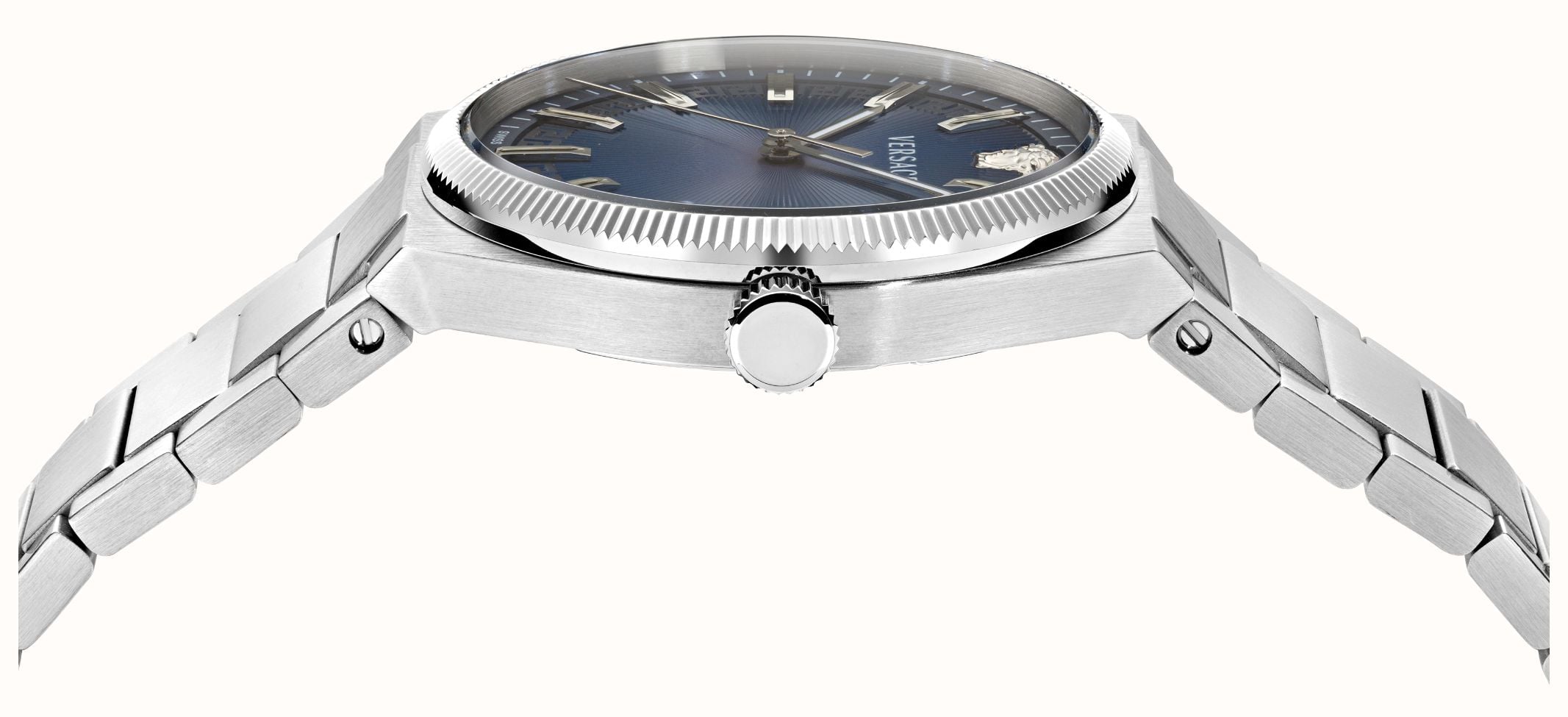 Versace V LEO AURIA (39mm) Blue Gradient Dial / Stainless Steel Bracelet VE5Y00126 - alternate view 2