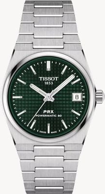 Tissot Prx Powermatic 80 (35 mm), grünes Zifferblatt / Edelstahl T1372071109100