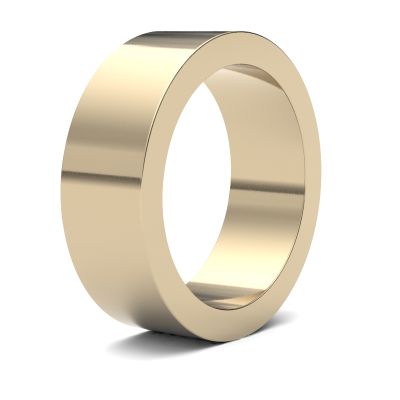 James Moore Wedding Ring | Or jaune 9 carats | 7 mm | lourd | taille plate | ag_7ghf-9y AG_7GHF-9Y