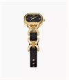 Fossil Harlow 22 mm Three-Hand Black Leather and Gold-Tone Stainless Steel Fossil Watch ES5496 - alternate view 3