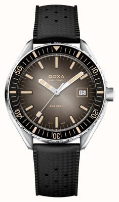 DOXA Sub 200 II Sharkhunter Vintage (44 mm) mostrador cinza degradê / pulseira de borracha preta com inspiração vintage 795.10.101B.20