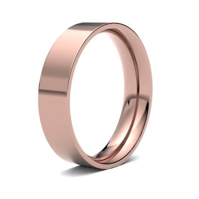 James Moore Wedding Rings | 9ct Rose Gold | 5mm | Medium | Flat Court | AG_5GME-9R