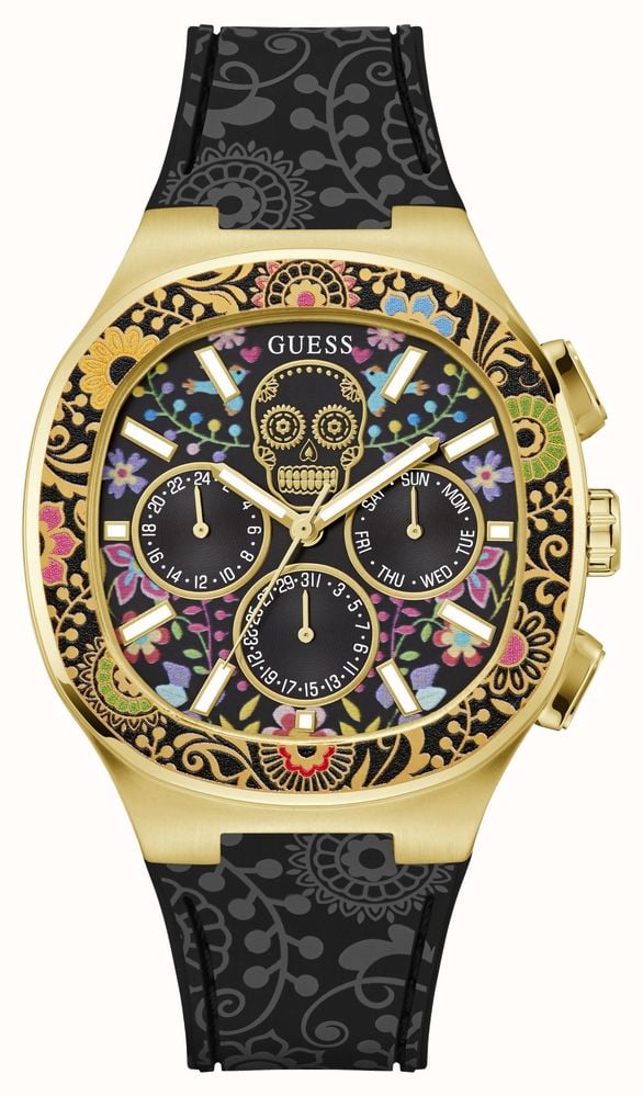 Guess Men's CATRIN (44mm) Patterned Black Dial / Patterned Guess Men's CATRIN (44mm) Patterned Black Dial / Patterned