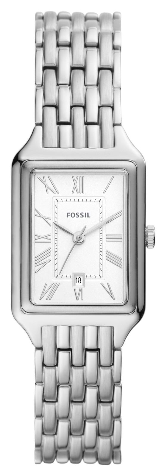 Fossil Raquel femme | cadran rectangulaire blanc | bracelet montre
