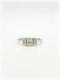0.69ct Oval Natural Diamond Platinum Trilogy Ring SR150