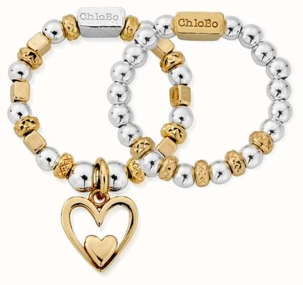 ChloBo Inner Love Set Of 2 Rings | Gold & Silver GMR11092