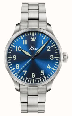 Laco Augsburg 'Blaue Stunde' Automatic (39mm) Blue Sunray Dial / Stainless Steel Bracelet 862102.2.MB