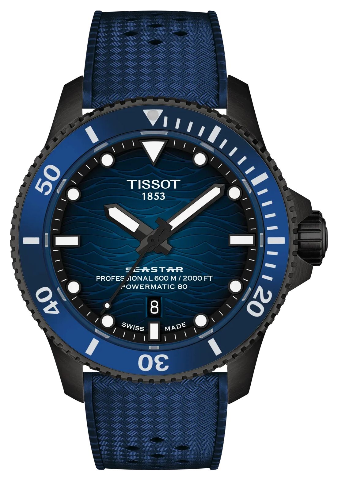 Tissot Seastar 2000 Powermatic 80 (44mm) cadran bleu montre
