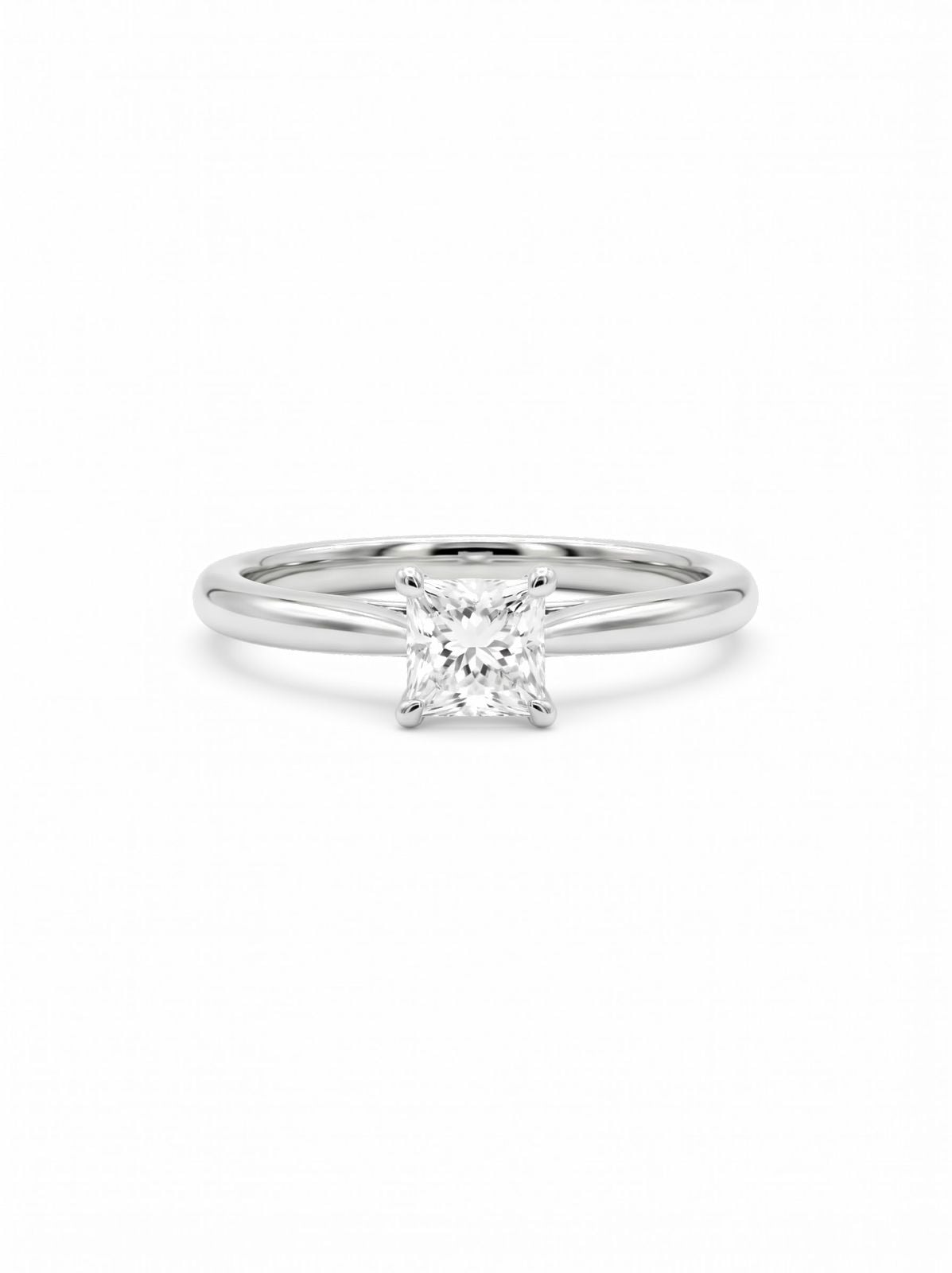 James Moore 0.25ct Princess Natural Diamond Platinum Jewellery