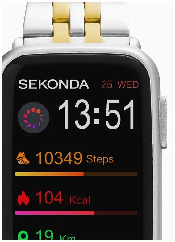 Sekonda Track Smartwatch (26mm) Digital Display / Two-Tone Alloy Bracelet 30280 - vista alternativa 2