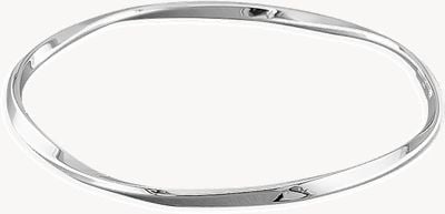 CME Leicester Limited Sterling Silver Flat Twisted Slave Bangle H1580/S