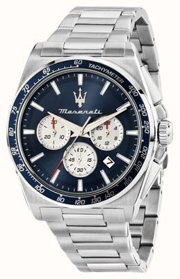 Maserati Velocità Quartz Chronograph (43mm) Blue Dial / Stainless Steel Bracelet R8873652005