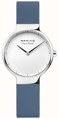 Bering 女士 max rené 可更换蓝色橡胶表带 15531-700