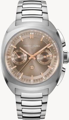 Favre Leuba Chief Chronograph Automatik (41 mm) Zifferblatt mit Sonnenschliff / Edelstahlarmband 00.20101.113.08.200