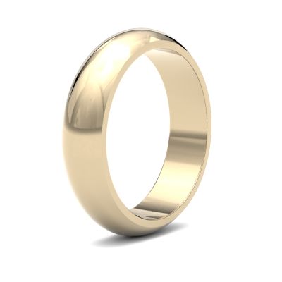 James Moore Wedding Rings | 9ct Yellow Gold | 5mm | Heavy | D-Shape | AG_5LHD-9Y