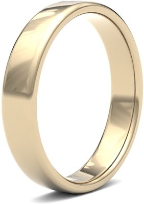 James Moore Wedding Rings | 9ct Yellow Gold | 4mm | Light | Soft Court | AG_4LLS-9Y