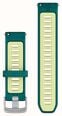 Garmin Quick Release Band (20mm) Teal Green & Citron Silicone / Silver Hardware - Strap Only 010-11251-B8 - 备用视图 2