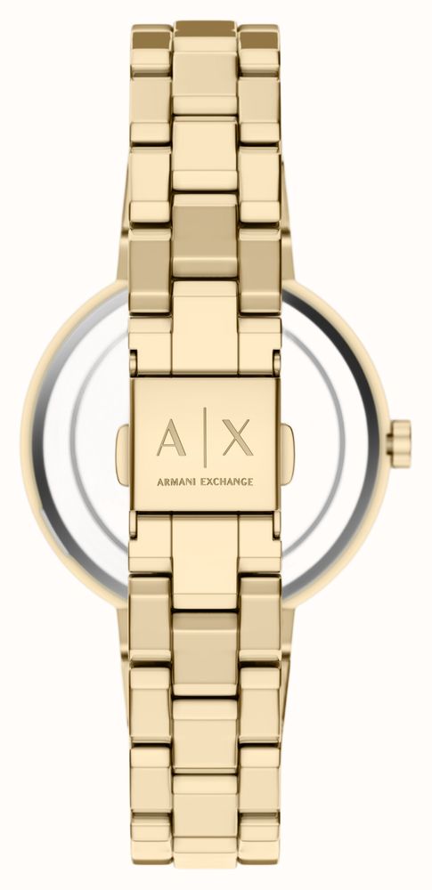 Armani Exchange Quartz Watch & Bracelet Gift Set (36mm) Silver Sunray Dial / Gold PVD Stainless Steel Bracelet AX7185SET - alternative Ansicht 3