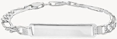 Treasure House Silver Figaro Pave ID Bracelet G2106/07