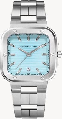 Herbelin Cap camarat da uomo (39 mm) quadrante blu/bracciale in acciaio inossidabile 12246B25