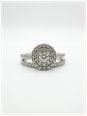 0.66ct Round Brilliant Natural Diamond 9ct White Gold Halo Cluster Ring & Matching Eternity Ring ES13788CA-9G14699W