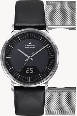 Junghans 男士 milano mega solar 黑色皮革/米兰套装 56/4220.00