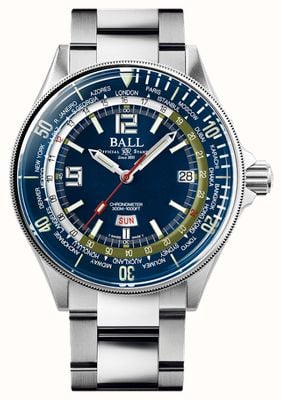 Ball Watch Company Ingenieur meester II duiker wereldtijd | blauwe wijzerplaat | 42 mm DG2232A-SC-BE