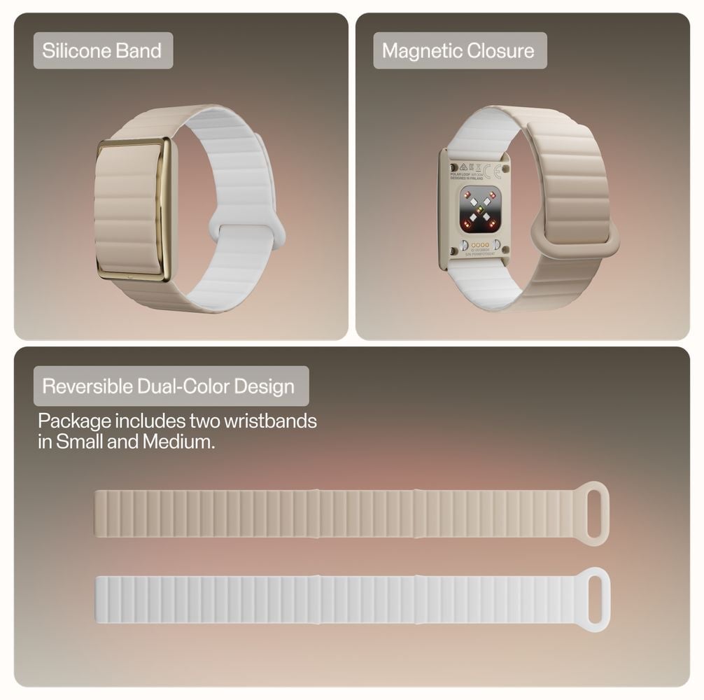 Polar Loop Beige/White Magnetic Silicone Band (S-M) - STRAP ONLY 910121270 - альтернативный вид 2