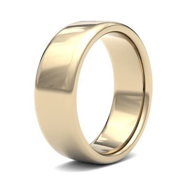 James Moore Wedding Rings | 18ct Yellow Gold | 7mm | Medium | Soft Court | AG_7GMS-18Y