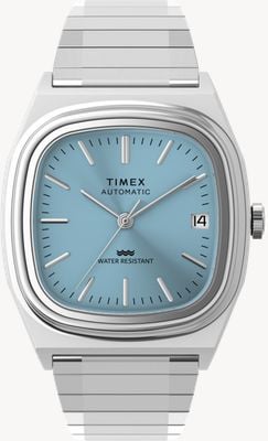 Timex Automatic 1983 E-Line (34mm) Light Blue Dial / Stainless Steel Expansion Bracelet TW2Y66700