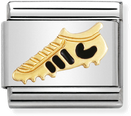 Nomination Classic Football Boot 18ct Gold & Steel Enamel Charm 030204/20