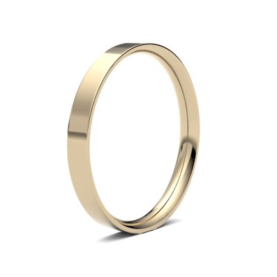 James Moore Wedding Ring | 9ct 黄金 | 2.5毫米 | 浅色 | 平底尺寸 | ag_2.5lle-9y AG_2.5LLE-9Y