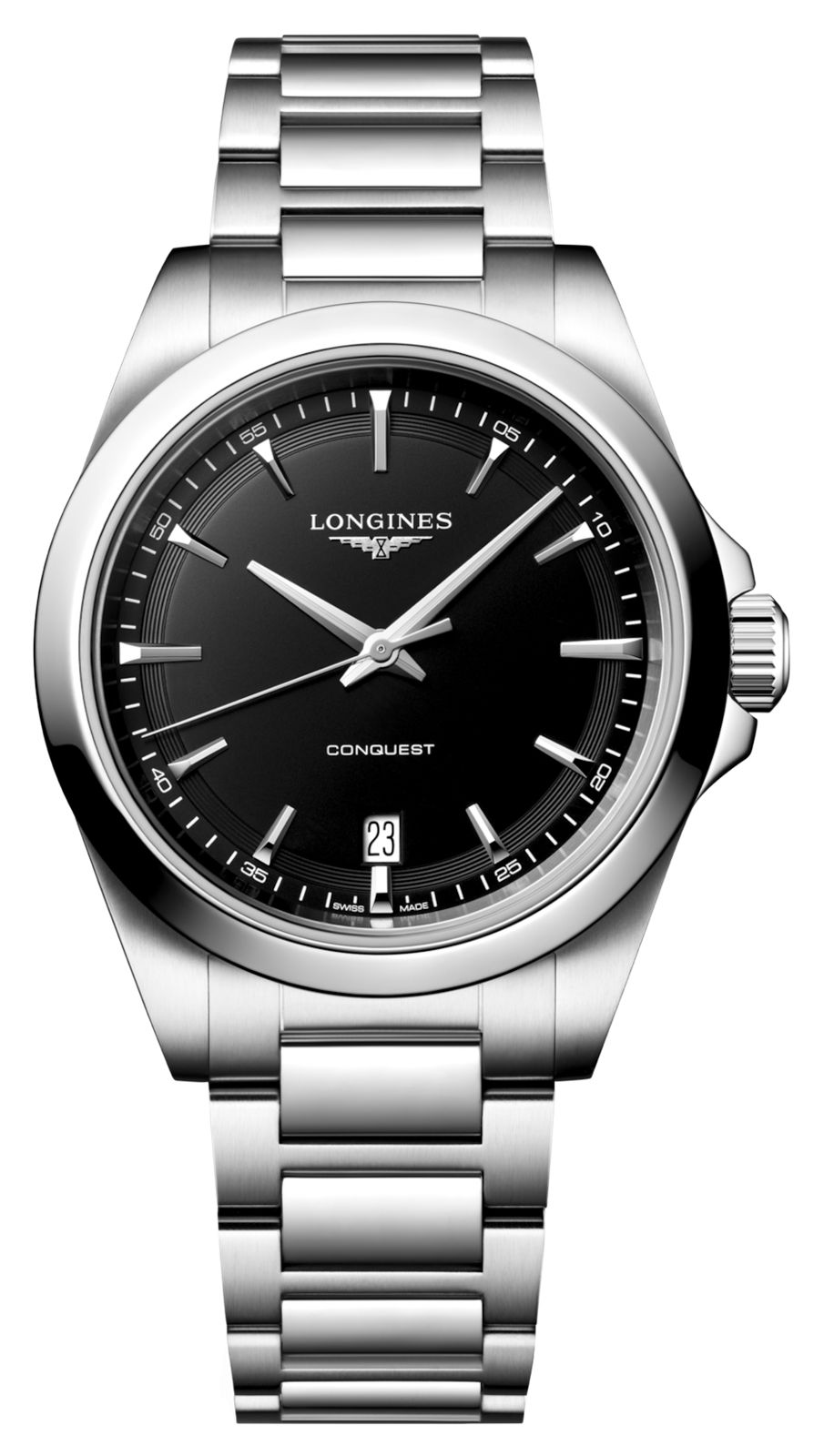 LONGINES Conquest quartz (38mm) cadran noir sablÃ© / montre