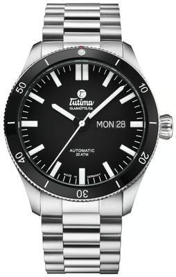 Tutima Glashütte Grand Flieger Airport Automatic (41mm) Black Dial / Stainless Steel Bracelet 6107-06