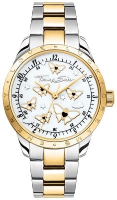 Thomas Sabo Glowing Butterflies (33mm) Silver Dial / Two-Tone Stainless Steel Bracelet WA0433-291-202-34