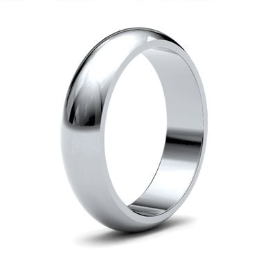 James Moore Wedding Rings | Palladium 500 | 5mm | Heavy | D-Shape | AG_5GHD-PD5