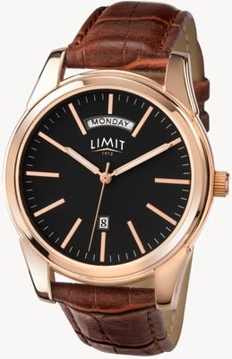 Limit Alça marrom masculina mostrador preto 5484.01