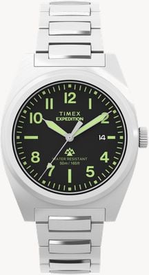 Timex 探险系列（39毫米）黑色表盘/不锈钢表带 TW2Y18300